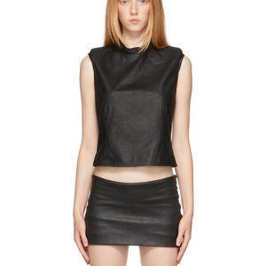 ANN D Black Leather Tank Top from 1996 ❤️‍🔥